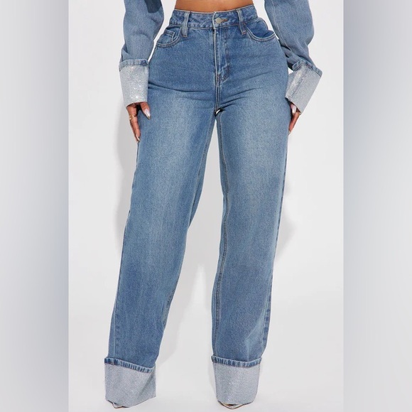 Denim - Sparkle Classic Blue Women's Jeans - MEDIUM